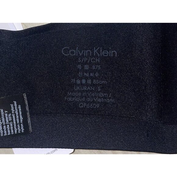 Calvin Klein QF6609 Bonded Flex Unlined Balconette Bra WF Womens S Small Black - Picture 6 of 7